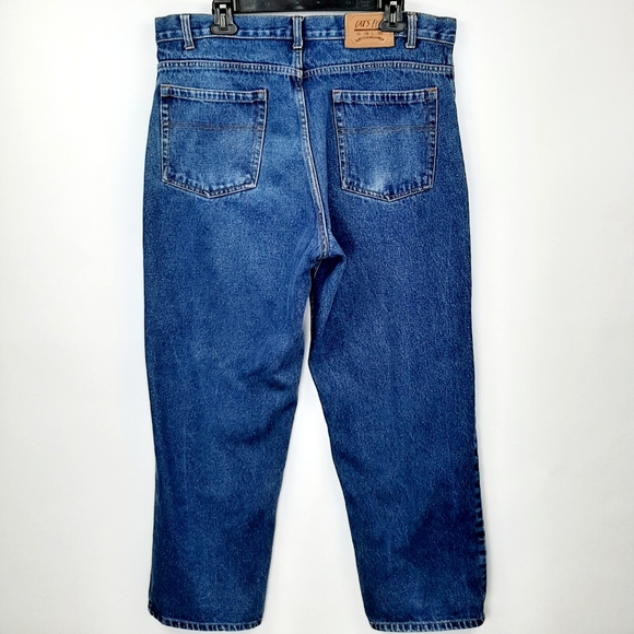 Cat's Eye Mens Straight Leg Denim Jeans Dark Wash Size 38 x 30 Classic High Rise - Picture 7 of 11